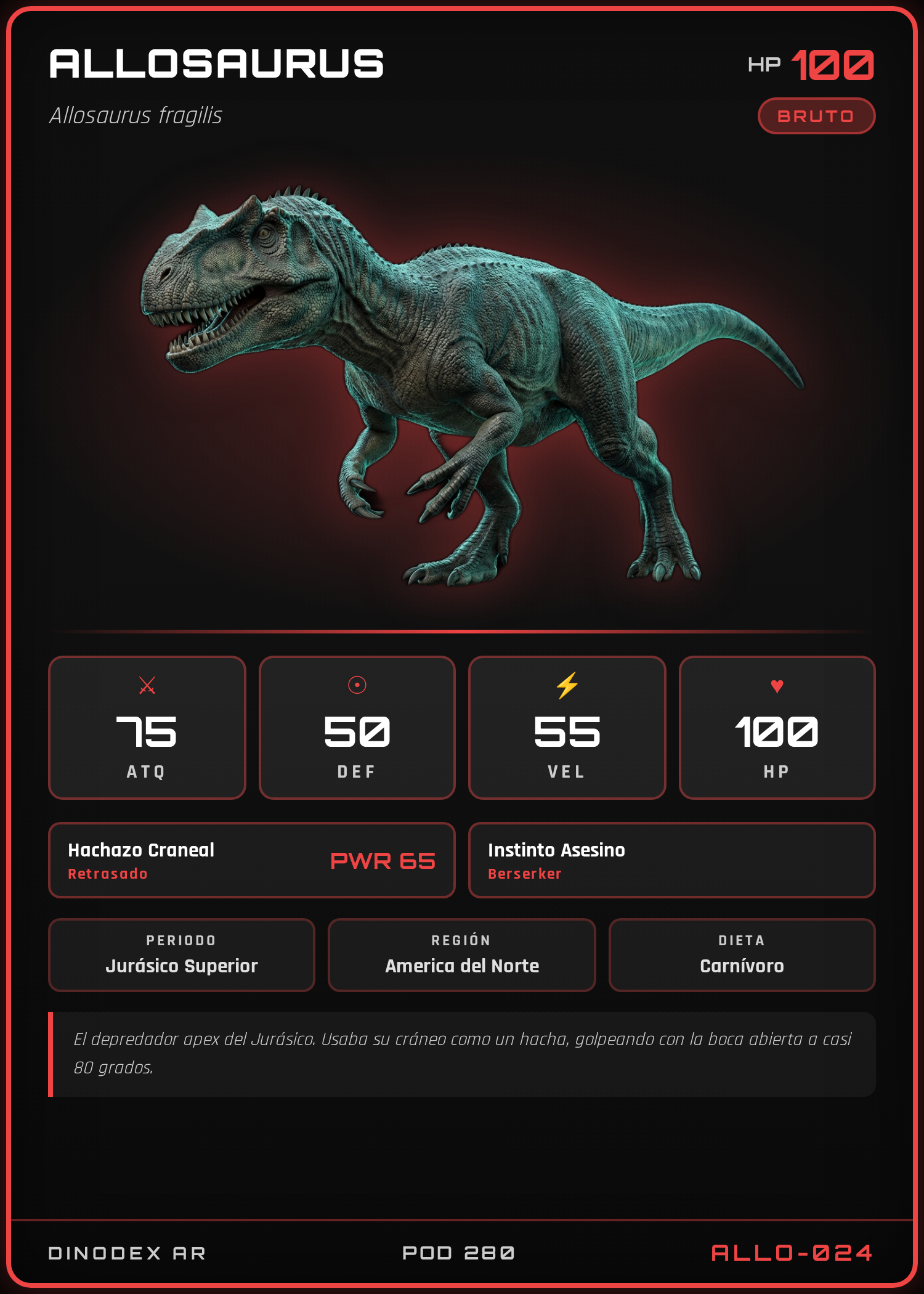 Carta de Allosaurus