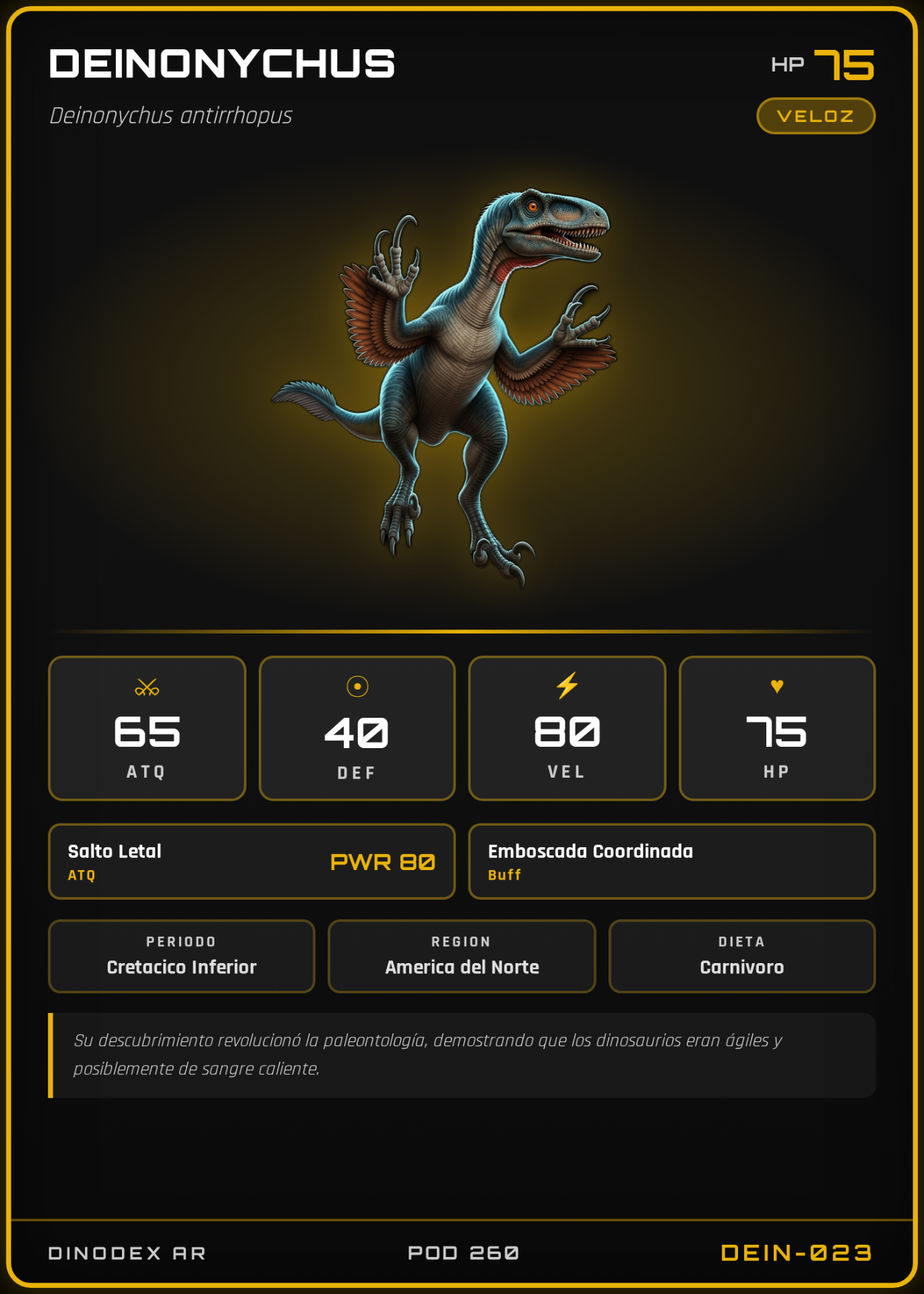 Carta de Deinonychus